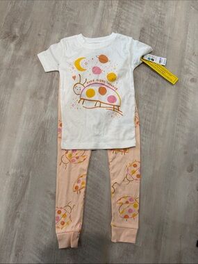 Carter's White & Pink Ladybug Pajama Set